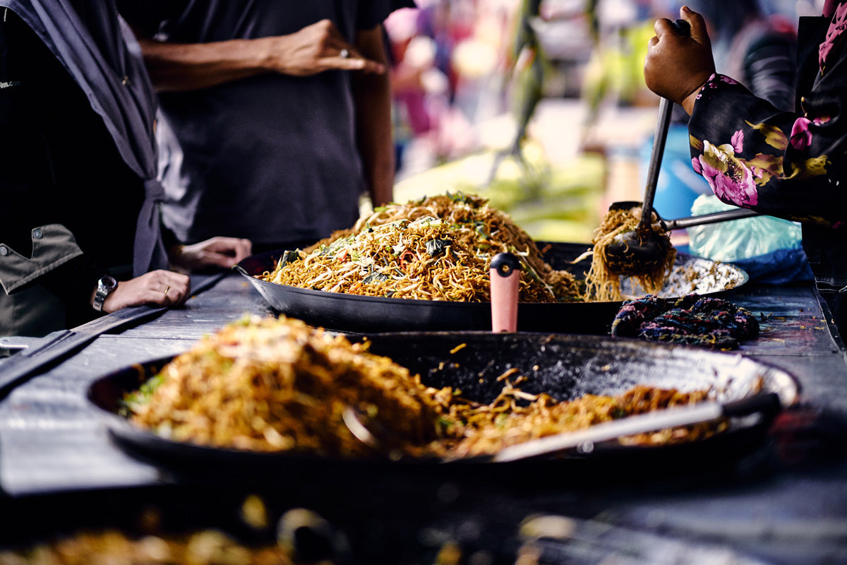 spicy stir fry seasoning on thai food