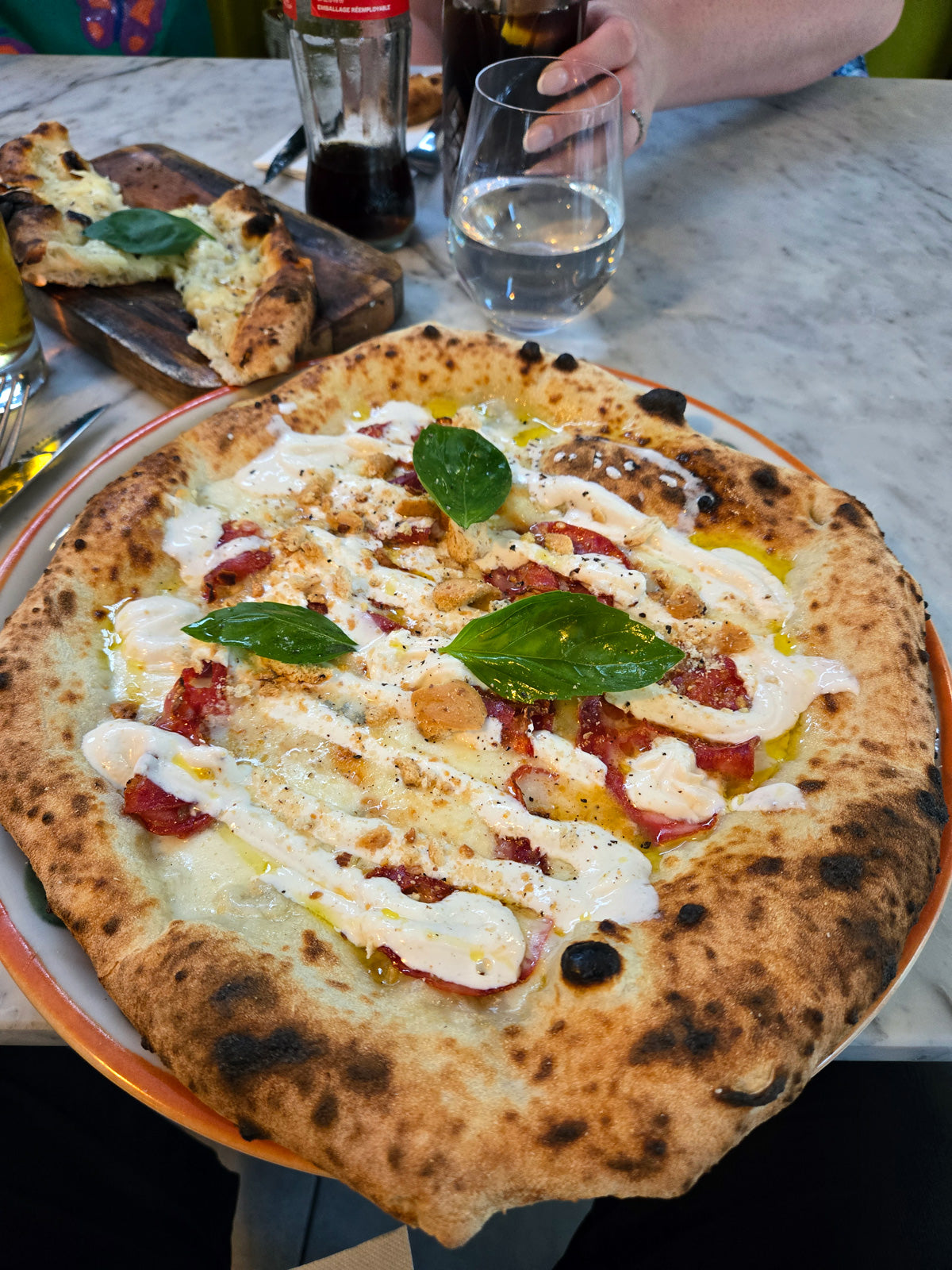 outdoor stone fire grilled pizza spice