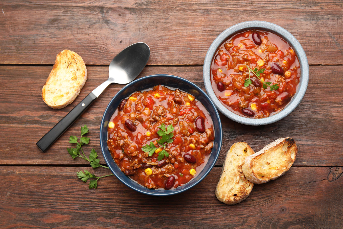hot pepper seasoning added to spicy chili